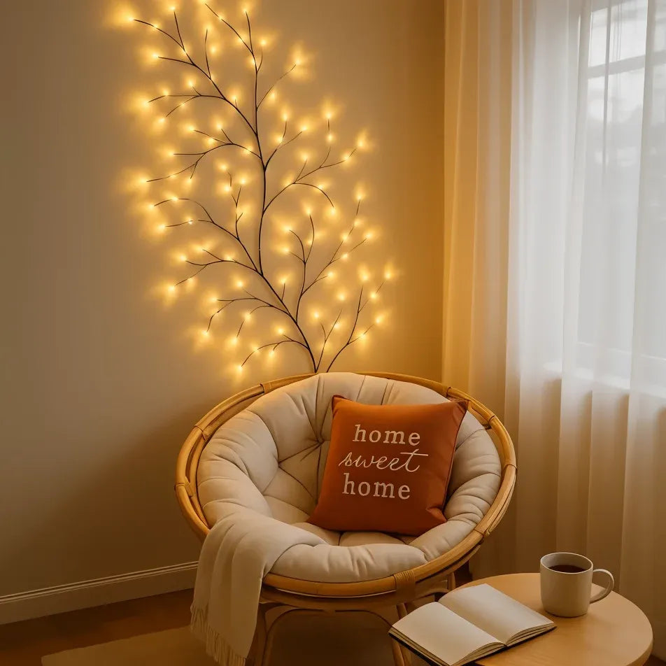 WILVARA – Decorative LED Willow Branch Wall Light Warm White for Bedroom and Living Room