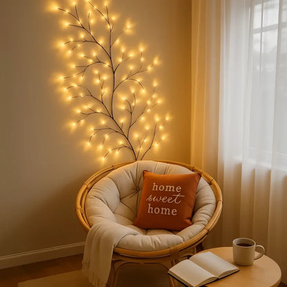 WILVARA – Decorative LED Willow Branch Wall Light Warm White for Bedroom and Living Room