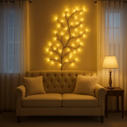 WILVARA – Decorative LED Willow Branch Wall Light Warm White for Bedroom and Living Room