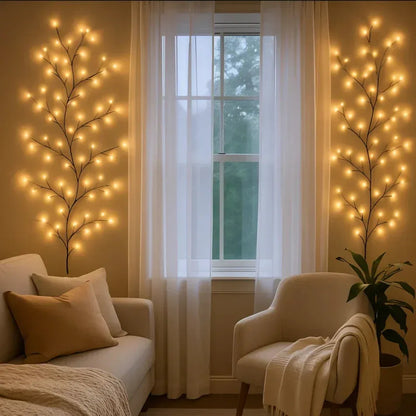 WILVARA – Decorative LED Willow Branch Wall Light Warm White for Bedroom and Living Room