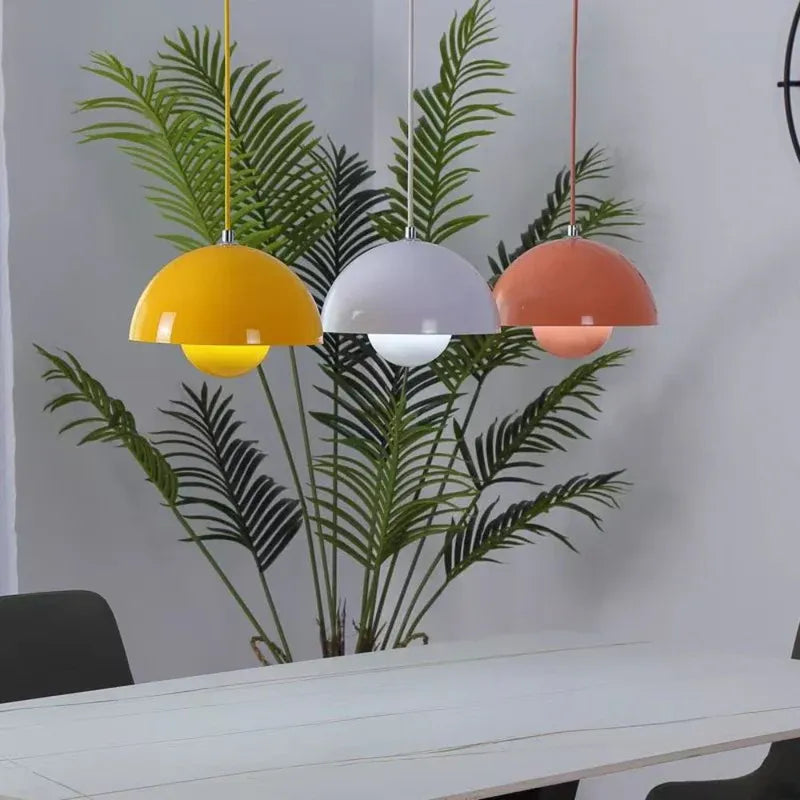 ARCOVA – Scandinavian Semi-Circle Colourful Pendant Chandelier for Dining Room and Living Room