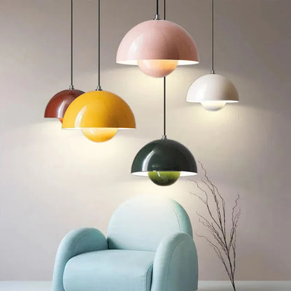 ARCOVA – Scandinavian Semi-Circle Colourful Pendant Chandelier for Dining Room and Living Room