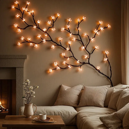 WILVARA – Decorative LED Willow Branch Wall Light Warm White for Bedroom and Living Room