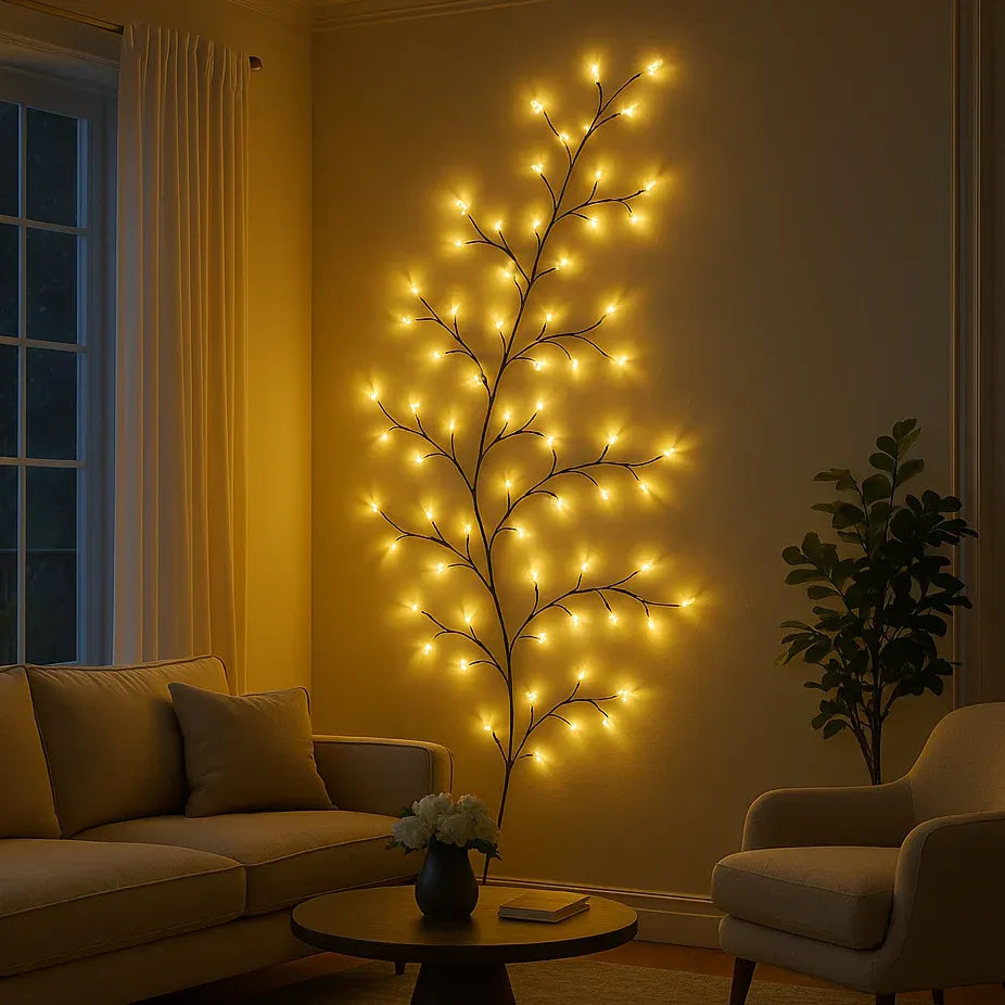 WILVARA – Decorative LED Willow Branch Wall Light Warm White for Bedroom and Living Room